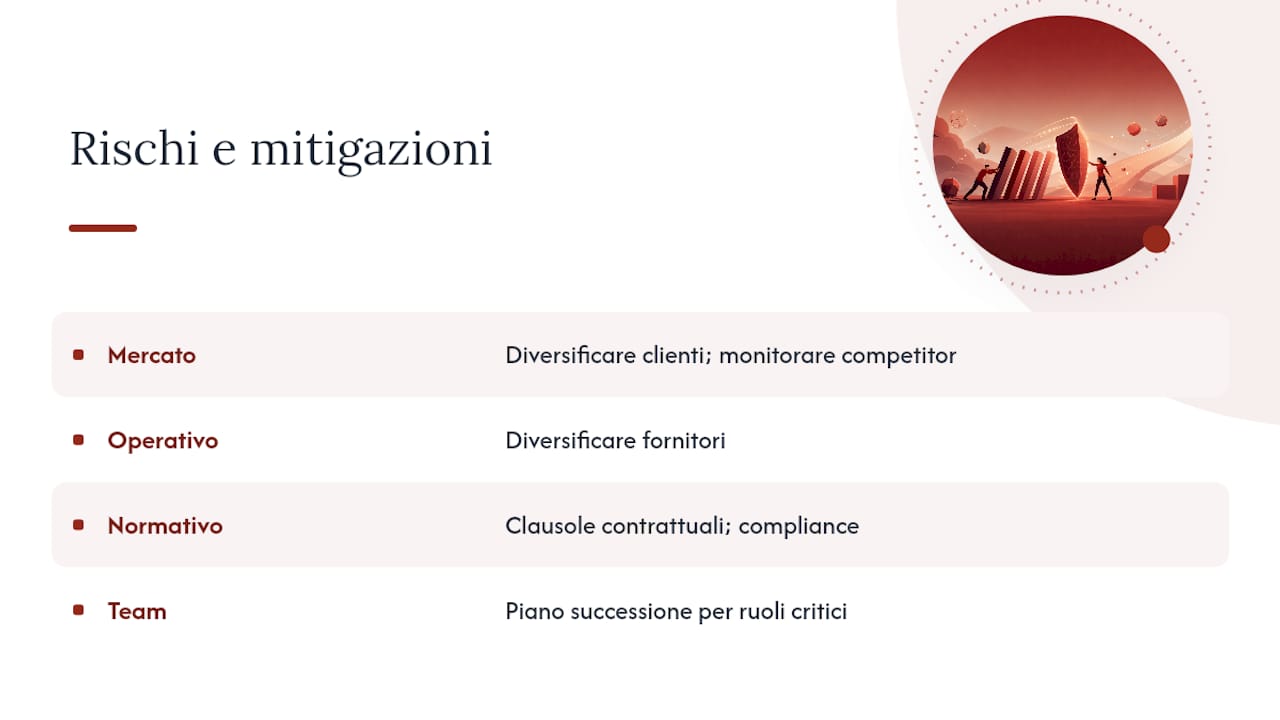 Categorie di rischio e azioni di mitigazione correlate