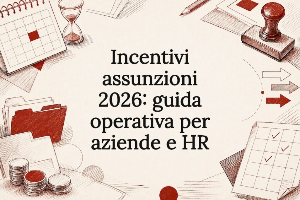 Illustrazione decorativa sugli incentivi alle assunzioni